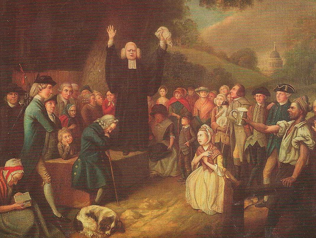 George Whitefield preaching outside George Whitefield