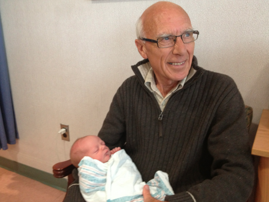 Dad with my son and his grandson, Scot (May 2013)